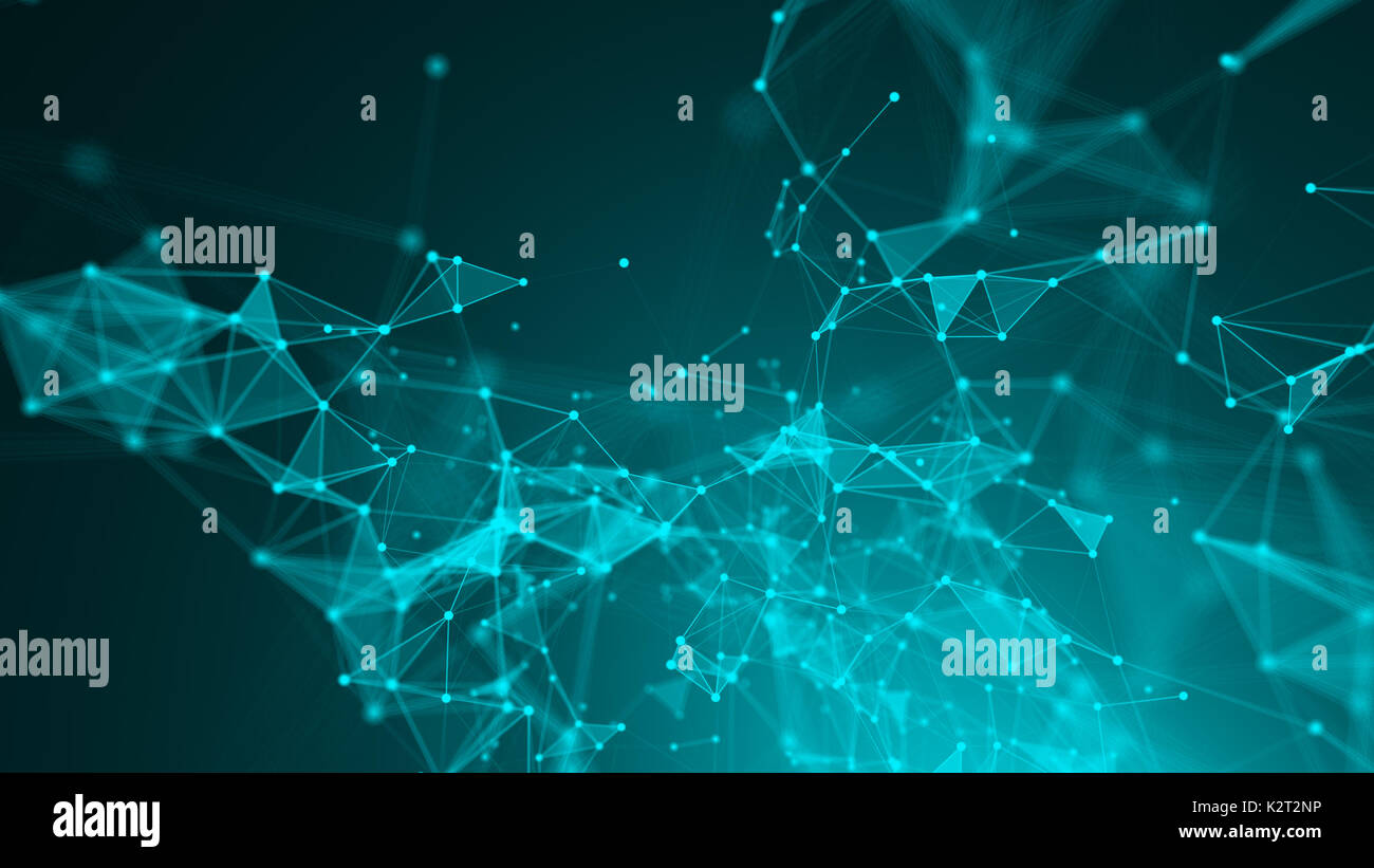 Abstract Polygonal Space Background with Connecting Dots and Lines ...