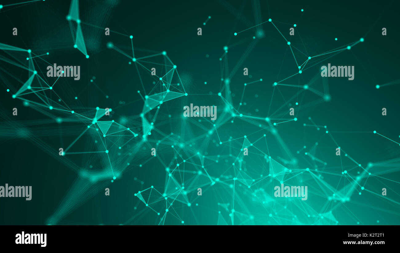 Abstract Polygonal Space Background with Connecting Dots and Lines ...