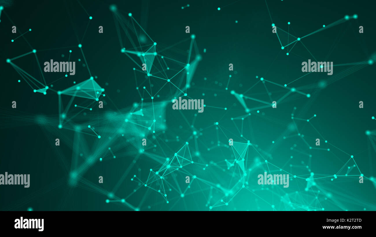 Abstract Polygonal Space Background with Connecting Dots and Lines ...