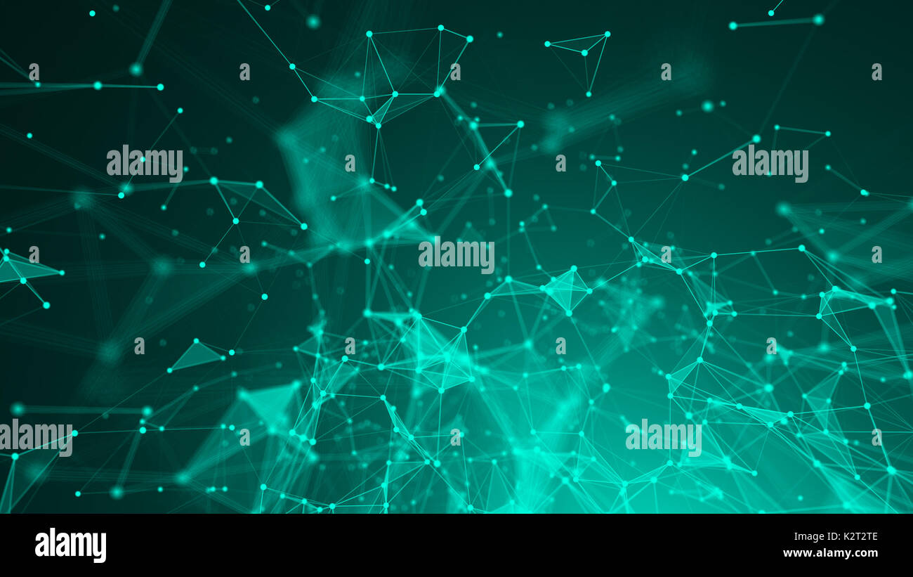 Abstract Polygonal Space Background with Connecting Dots and Lines ...