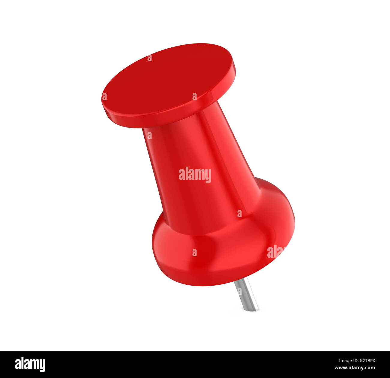 Red Push Pin Isolated Stock Photo - Alamy