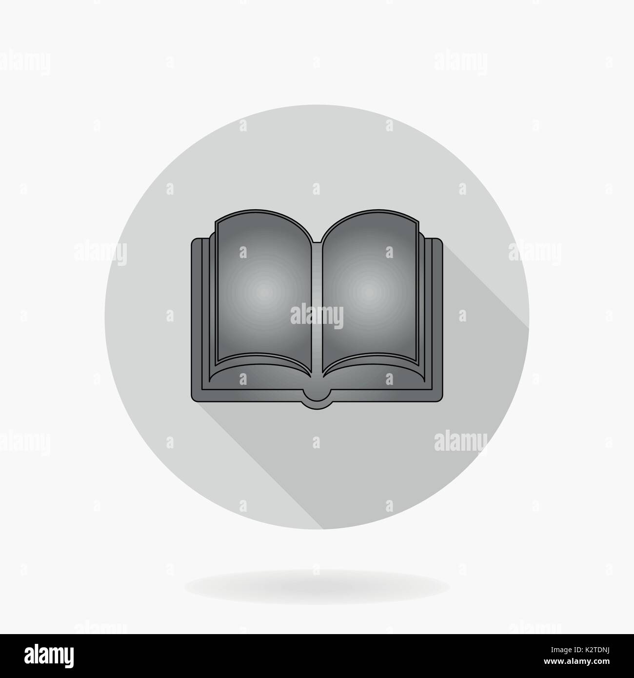 Fine Vector Flat Icon With Book Stock Vector