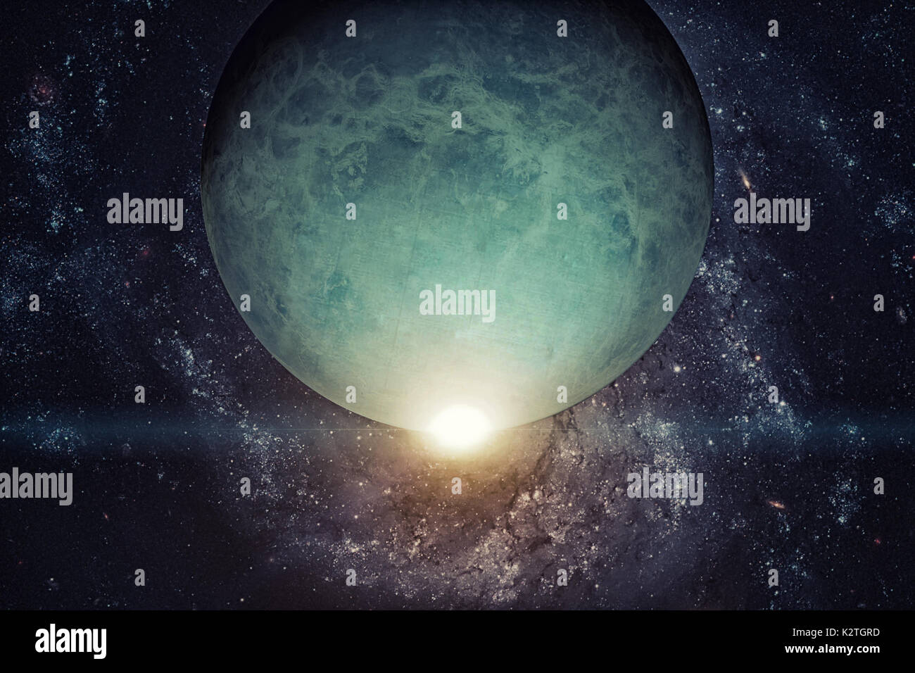 Solar System Uranus It Is The Seventh Planet From The Sun And The Third Largest In The Solar System It Is A Giant Planet Uranus Has 27 Known Sate Stock Photo Alamy