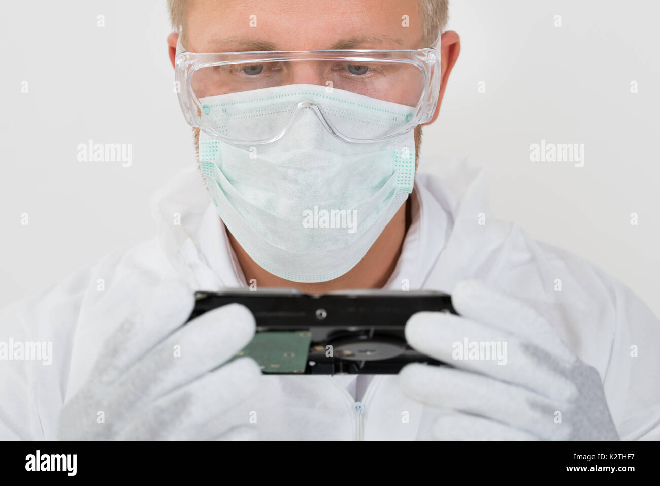 Man white mask glasses hi-res stock photography and images - Alamy