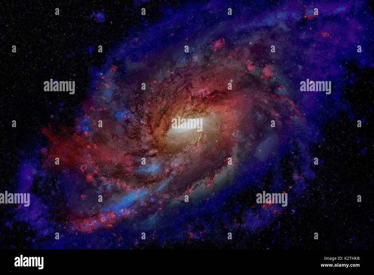 Galaxy and nebula. Elements of this Image Furnished by NASA Stock Photo