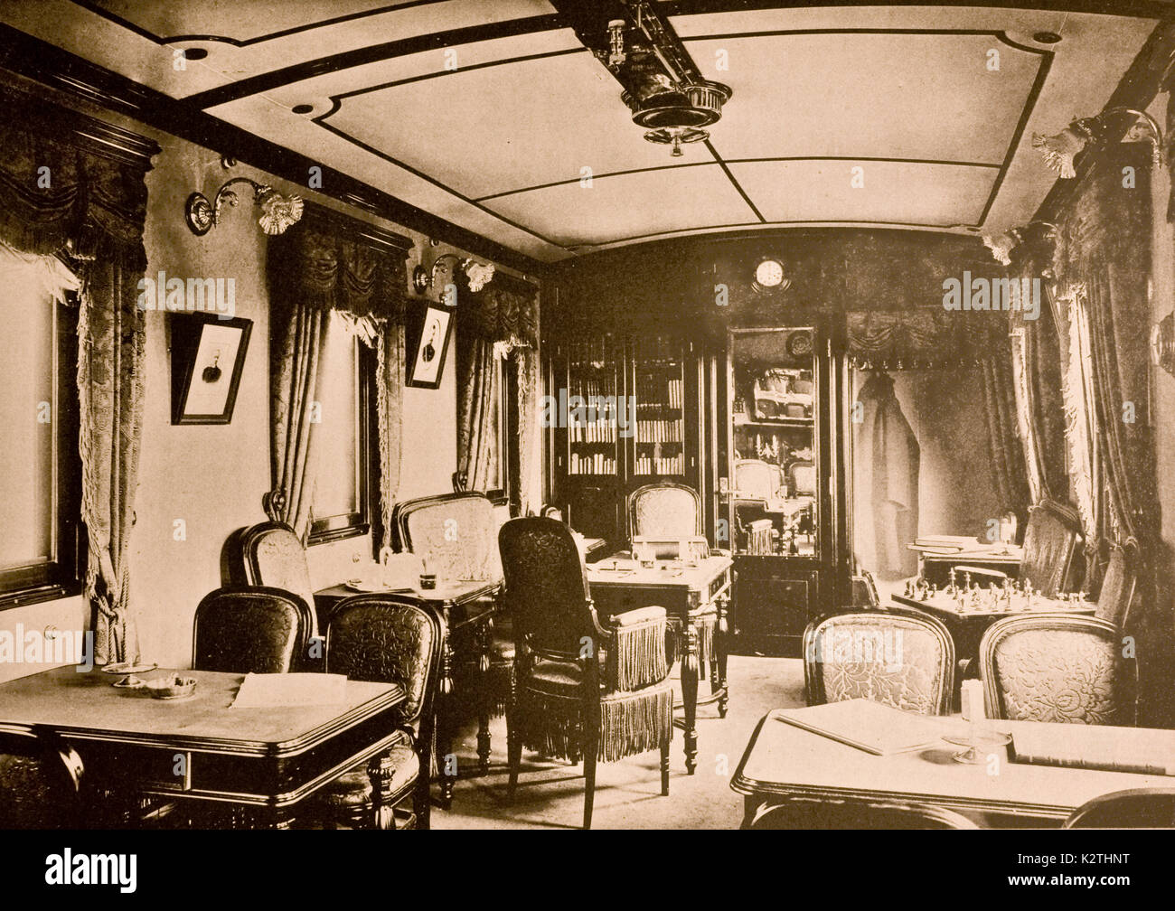 Russia early '900 Trans-Siberian Hall of the Siberian train room of the conversations Stock Photo