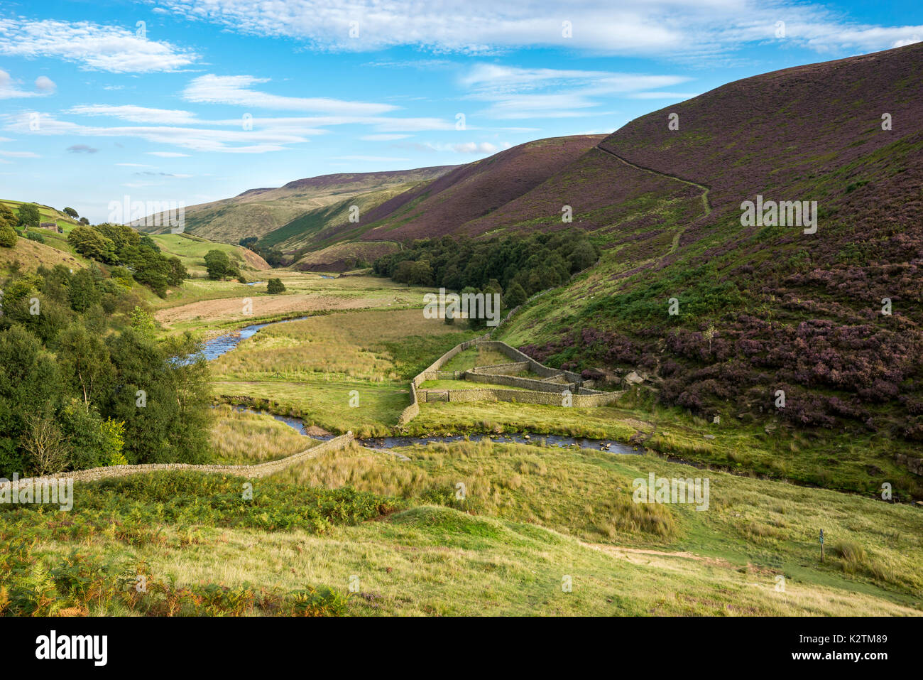 Sheepfold at Fairbrook beside the Snake Pass in Derbyshire, England. Stock Photo
