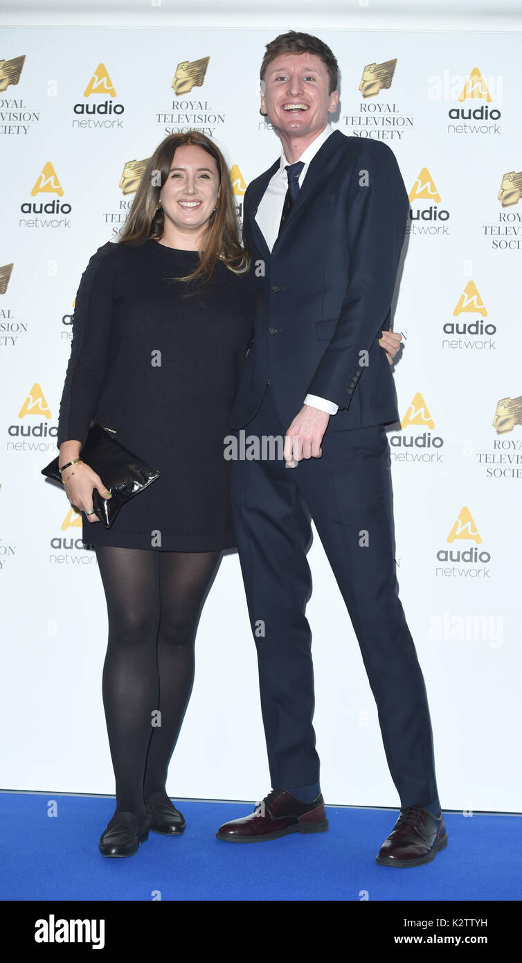 Photo Must Be Credited ©Alpha Press 079965 21/03/2017 Steve Stamp and Lily Brazier The RTS Royal Television Society Awards 2017 Grosvenor House Hotel London Stock Photo