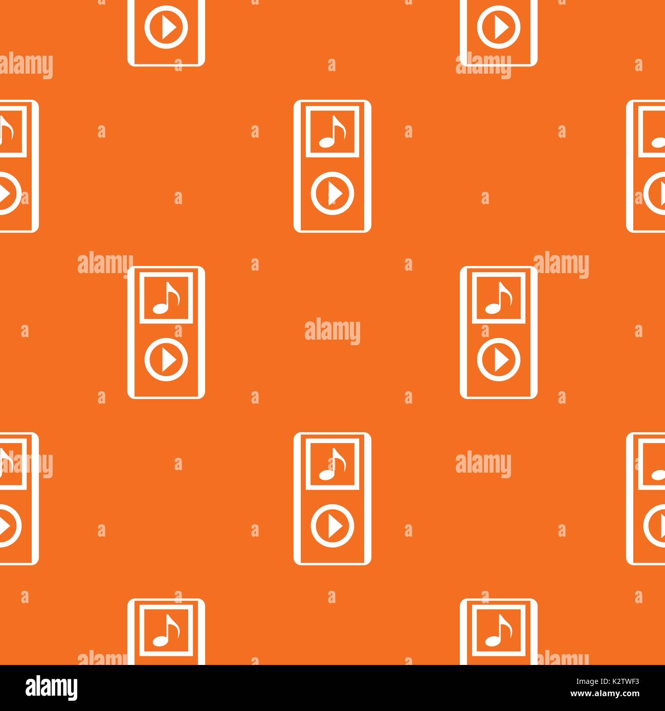 Mini MP3 portable player pattern seamless Stock Vector