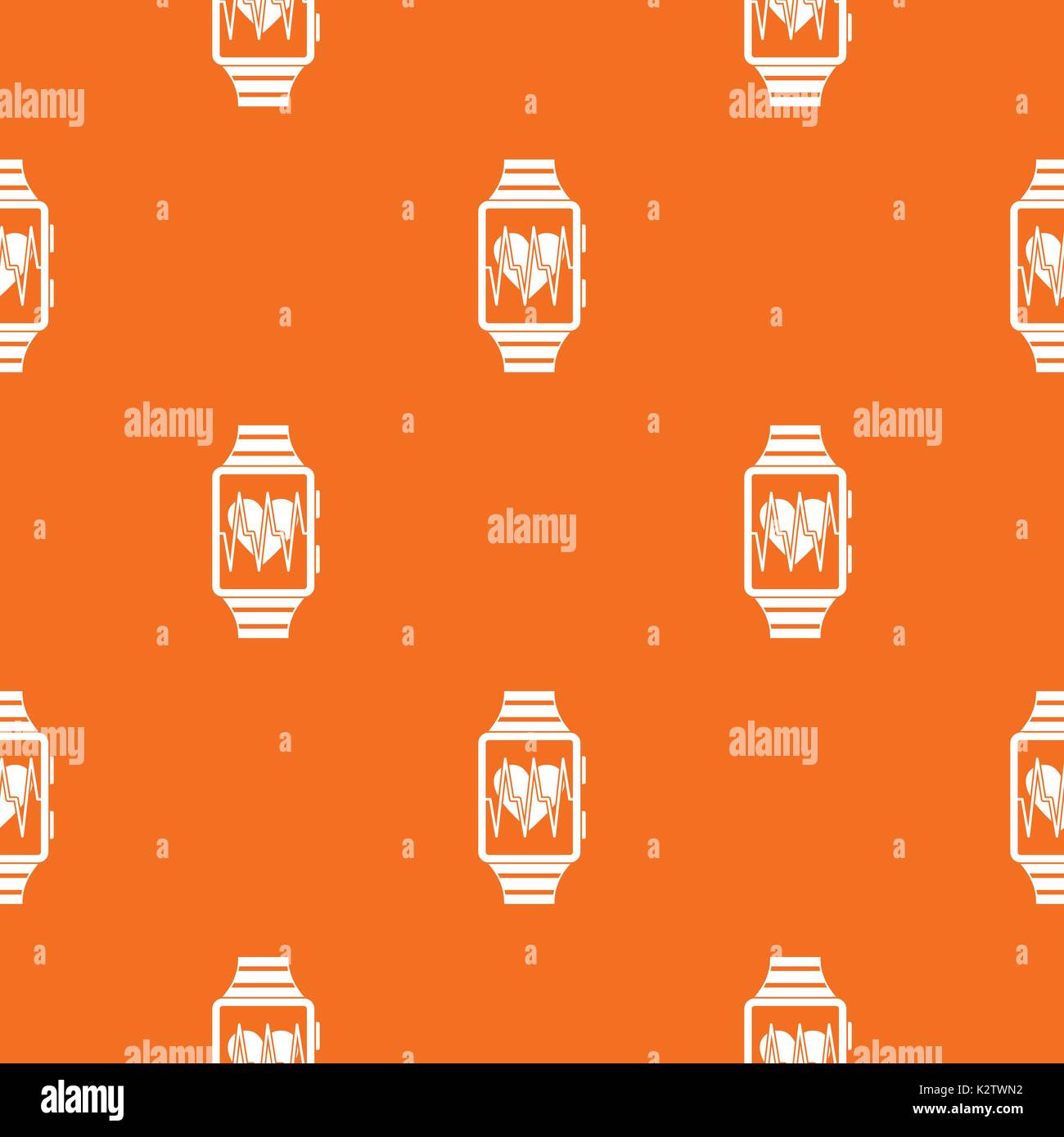 Smartwatch with sport app pattern seamless Stock Vector