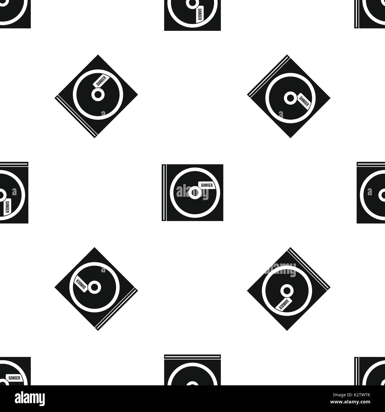 CD with danger lettering pattern seamless black Stock Vector Image ...