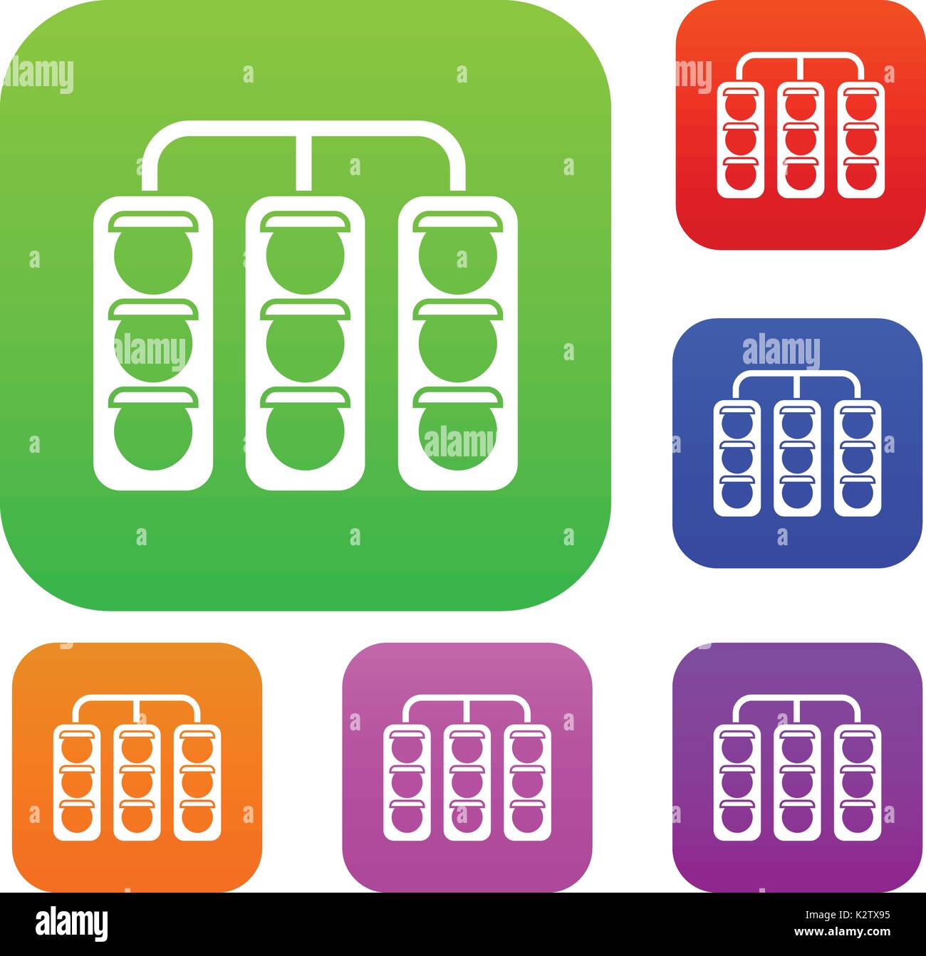 Traffic lights set collection Stock Vector Image & Art - Alamy