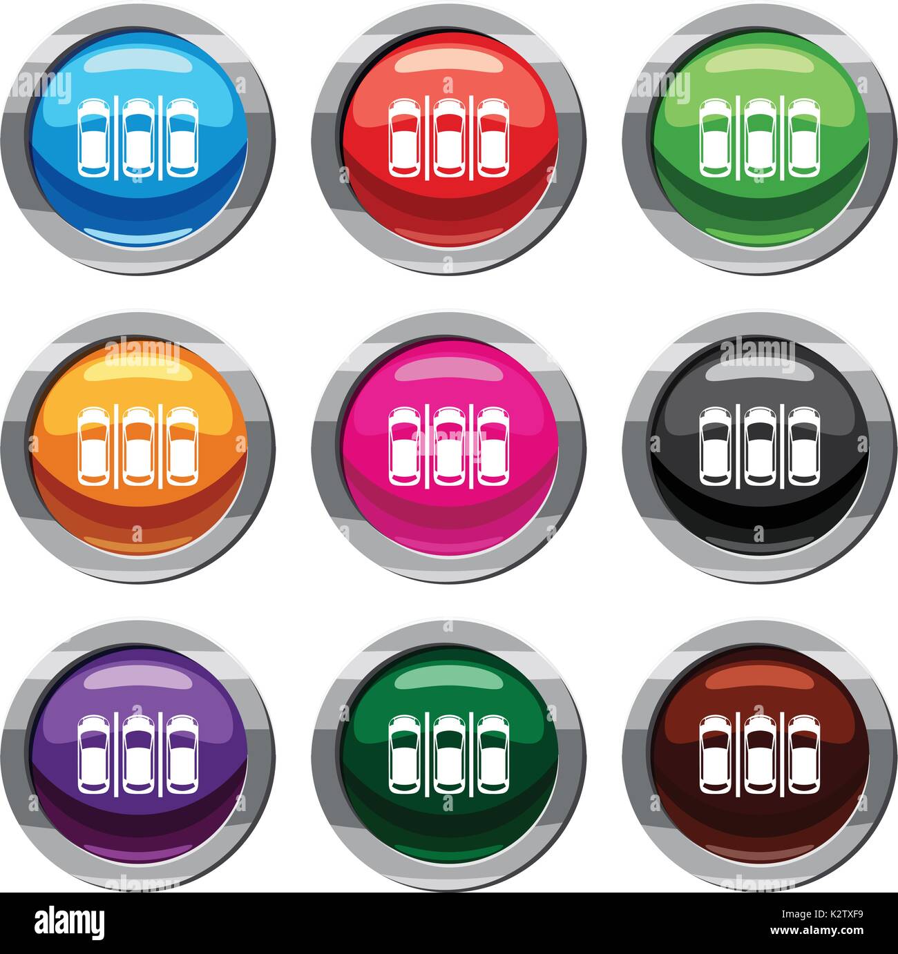 Car parking set 9 collection Stock Vector Image & Art - Alamy