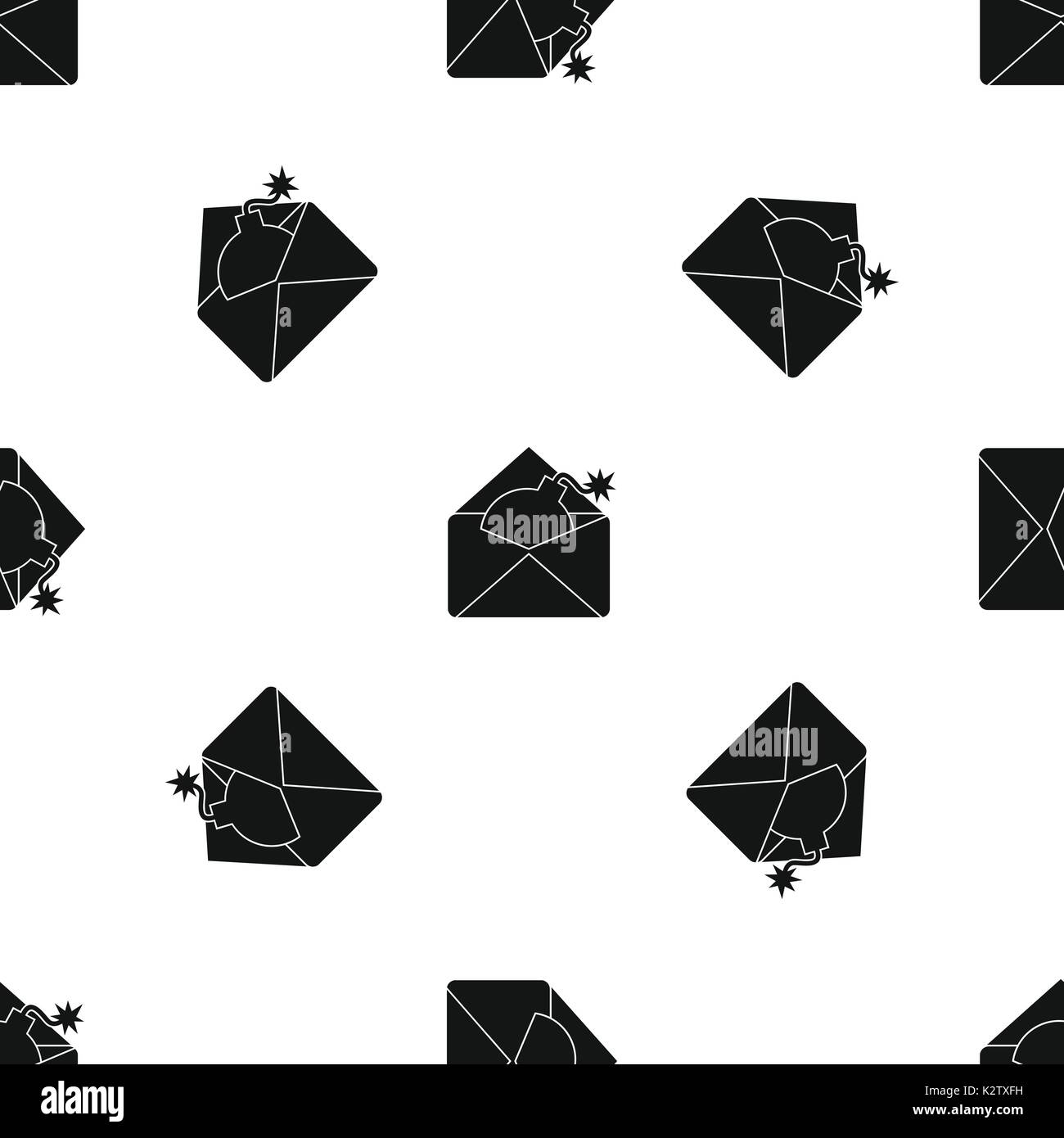 Envelope with bomb pattern seamless black Stock Vector Image & Art - Alamy