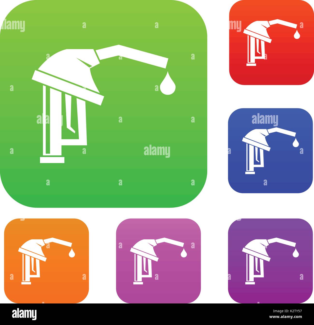 Gasoline pump nozzle set collection Stock Vector Image & Art - Alamy