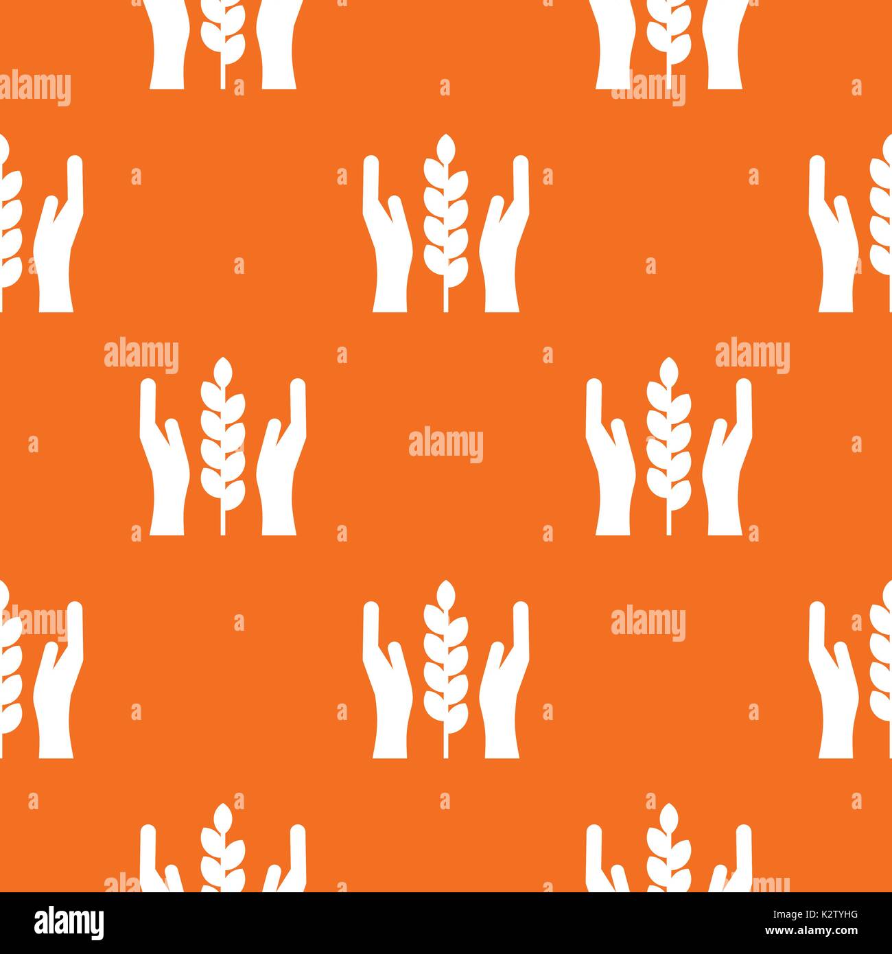 Hands and ear of wheat pattern seamless Stock Vector Image & Art - Alamy