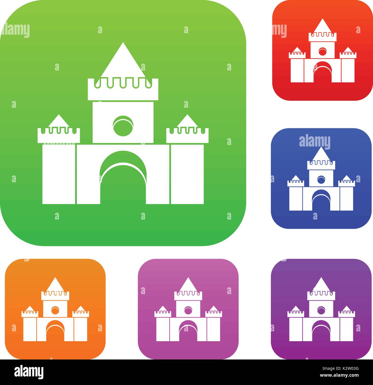 Fairytale castle set collection Stock Vector Image & Art - Alamy
