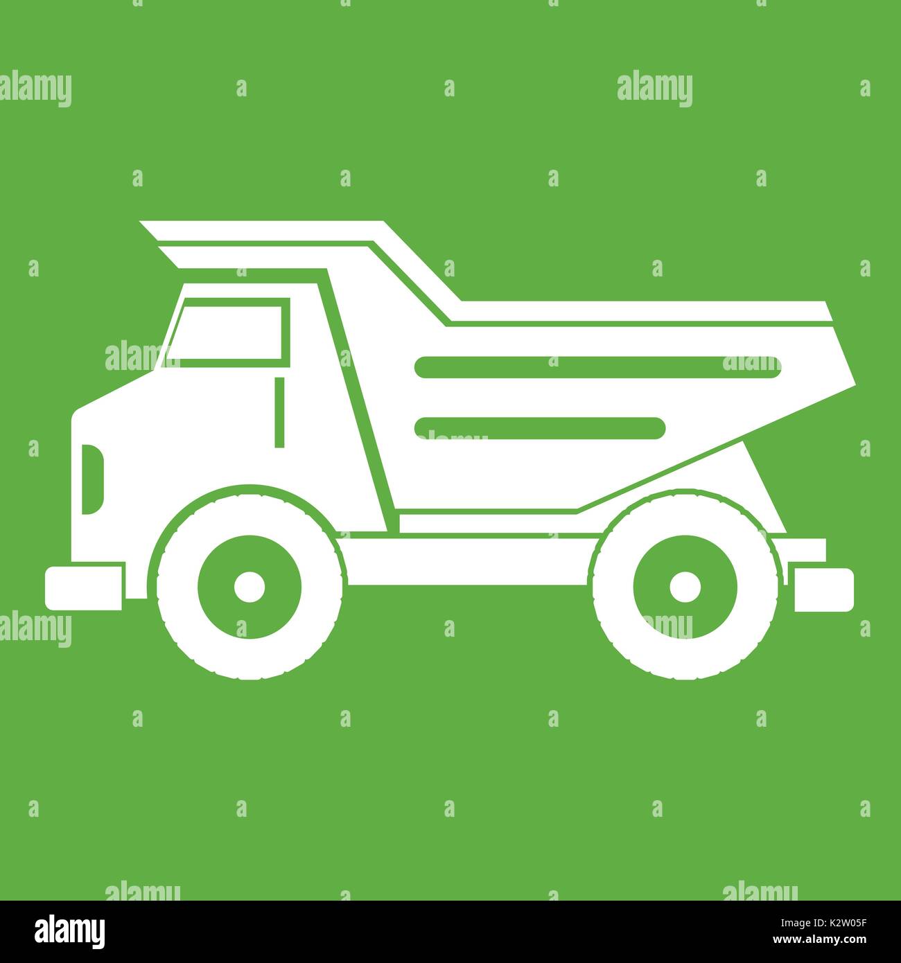 Dump truck icon green Stock Vector Image & Art - Alamy