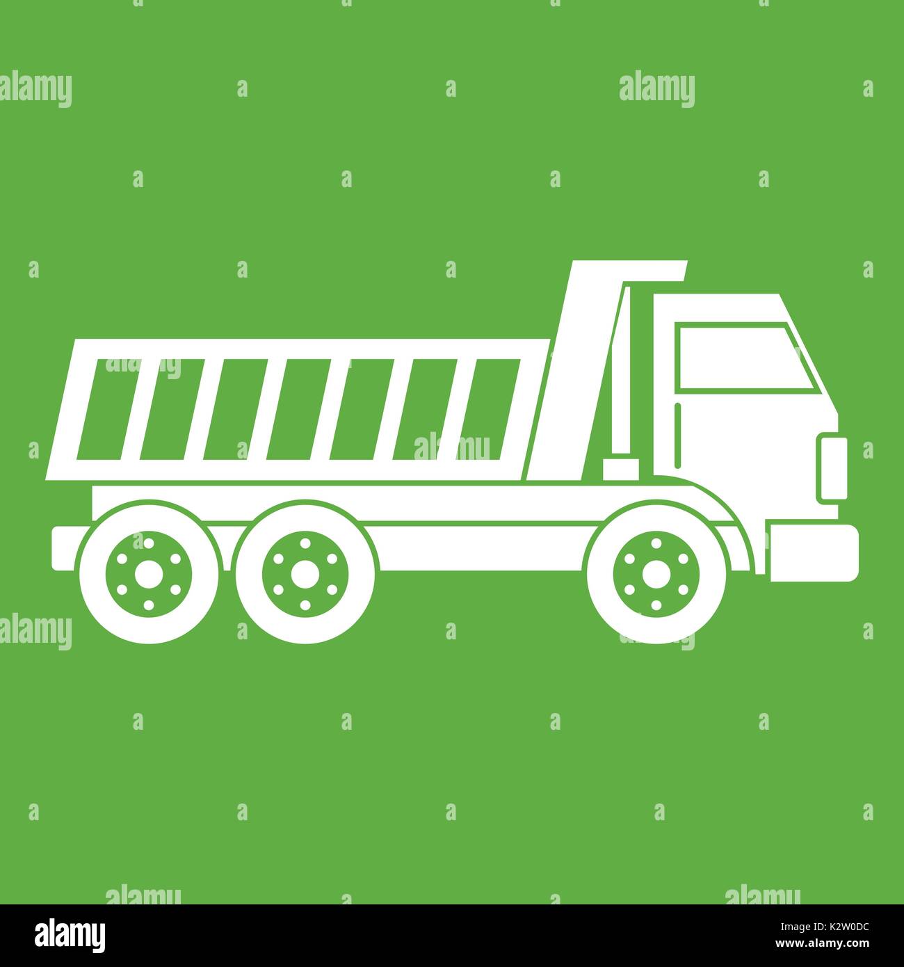 Dumper truck icon green Stock Vector Image & Art - Alamy
