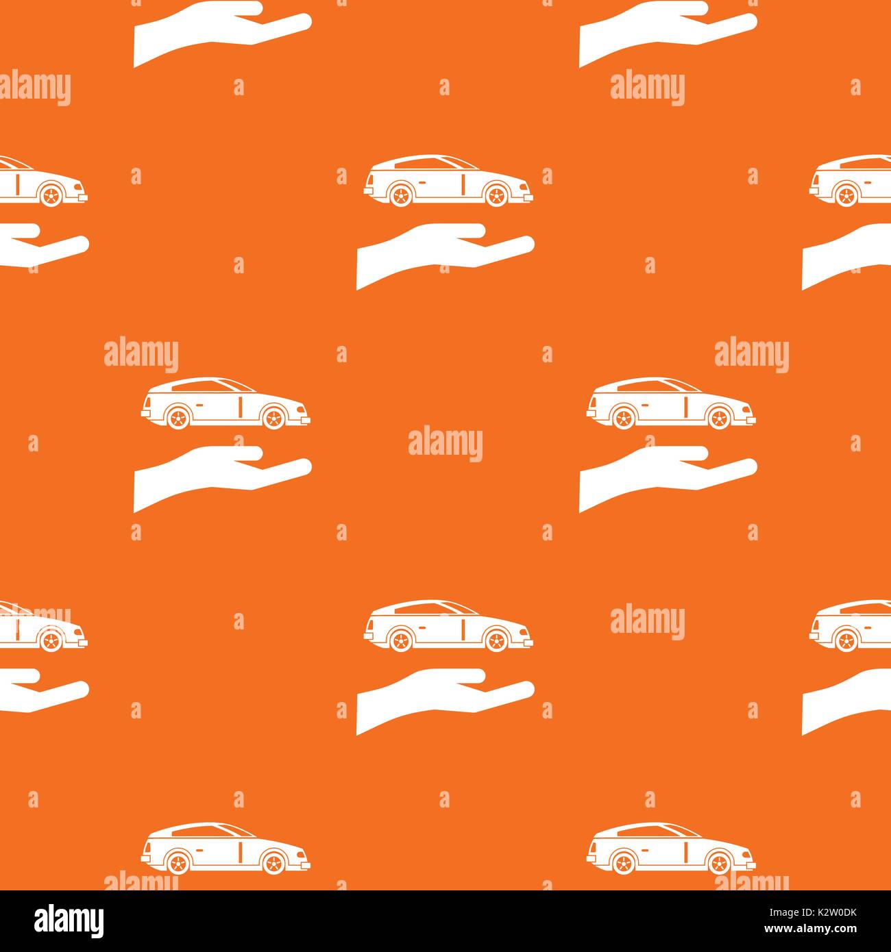 Hand and car pattern seamless Stock Vector