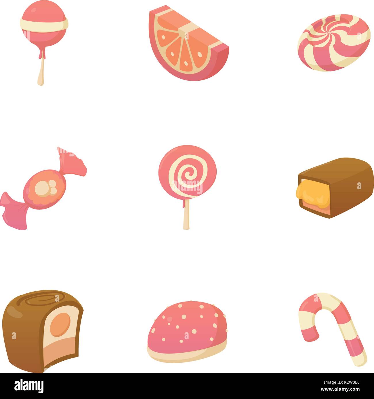 Different candy icons set, cartoon style Stock Vector Image & Art - Alamy