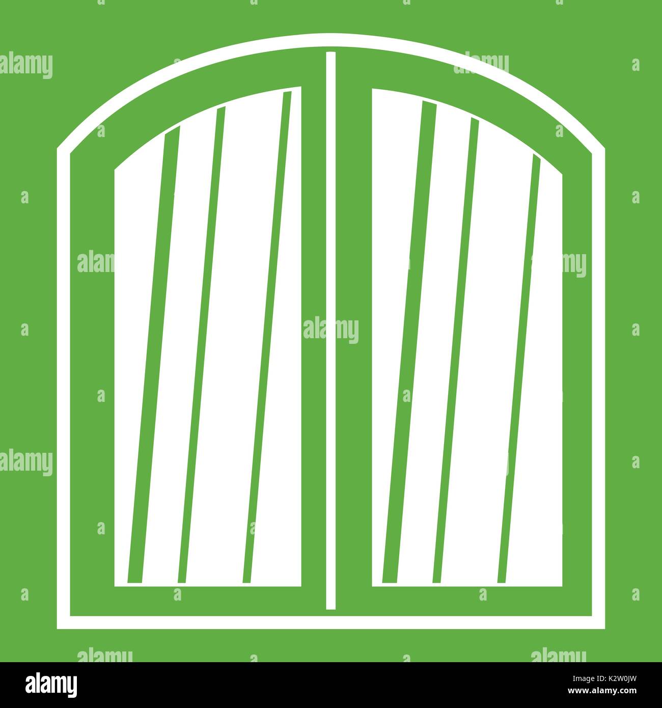 White window arched frame icon green Stock Vector Image & Art - Alamy