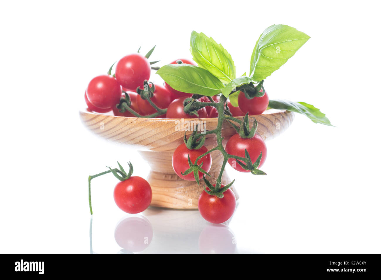 fresh organic cherry tomatoes isolated on white background Stock Photo ...