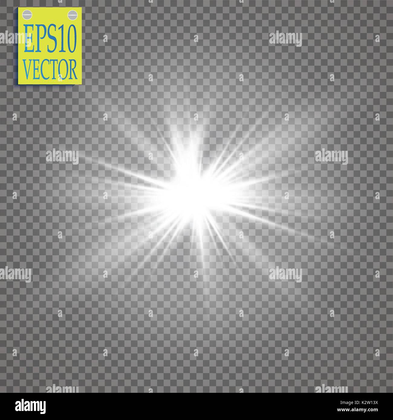 Glow light effect. Starburst with sparkles on transparent background ...