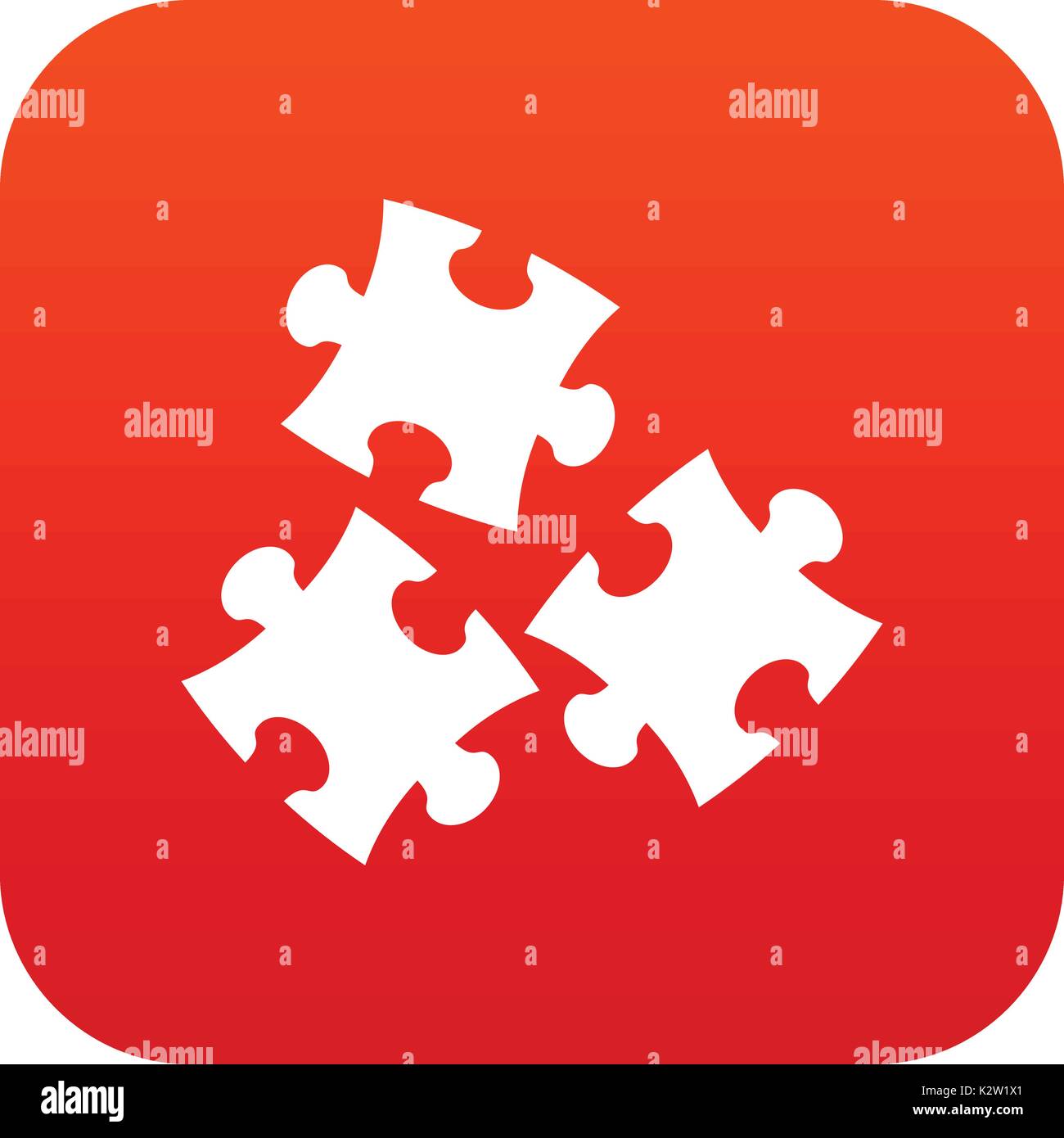 Puzzle icon digital red Stock Vector Image & Art - Alamy