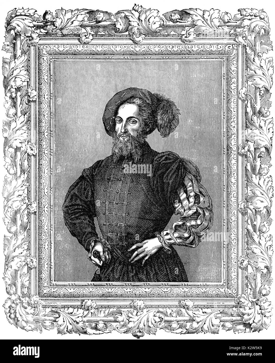 Cesare Borgia, César Borja, 1475–1507, Duke of Valentinois, an Italian condottiero, nobleman, politician and cardinal Stock Photo