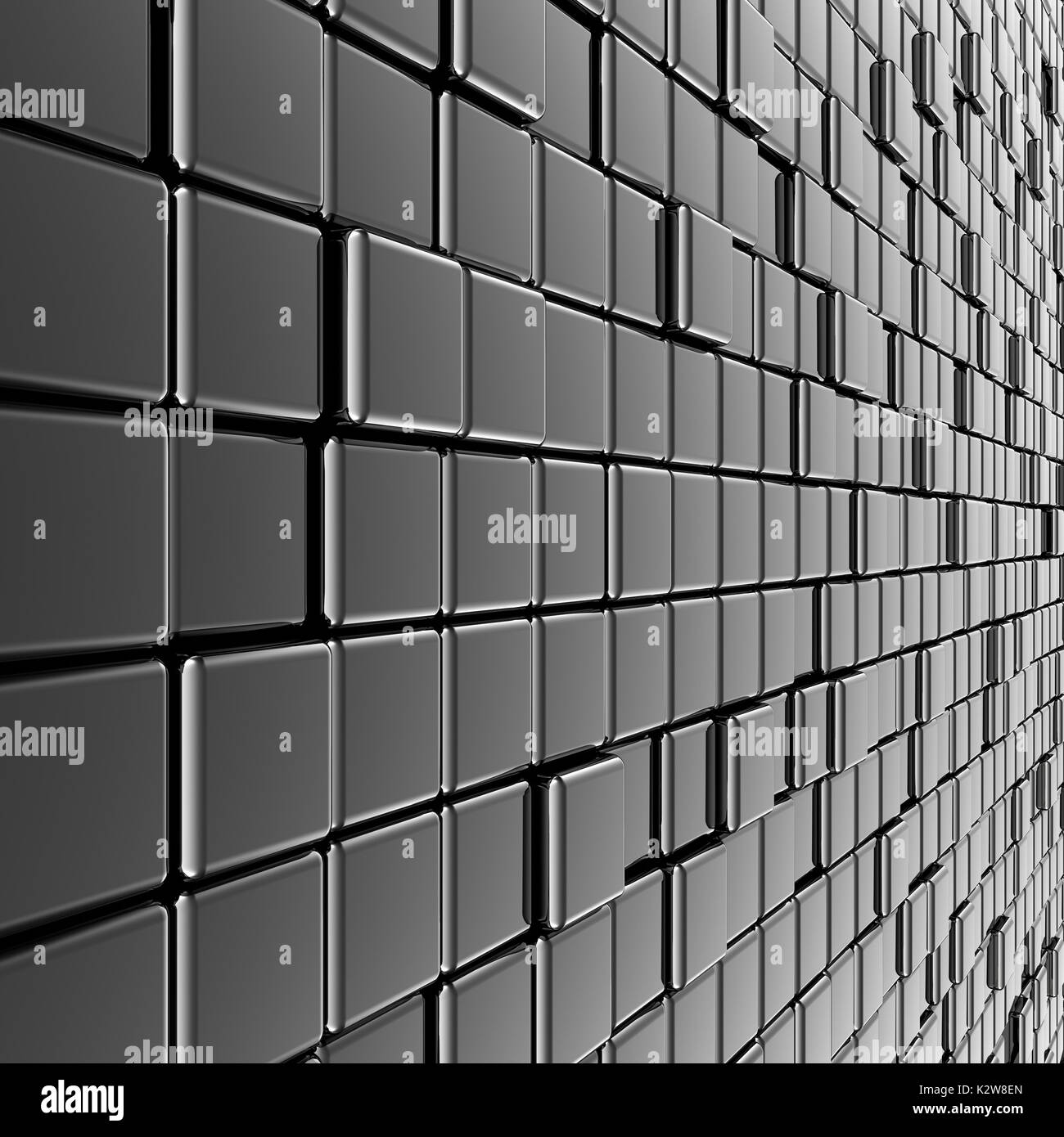 Silver metal wall 3d rendering Stock Photo Alamy