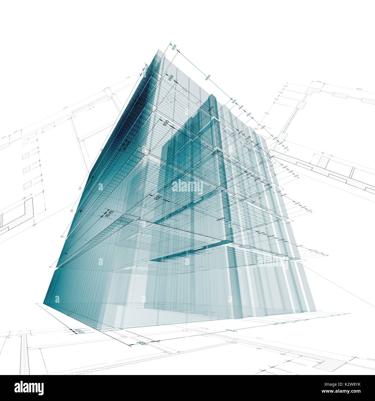 Architecture engineering construction 3d rendering Stock Photo - Alamy