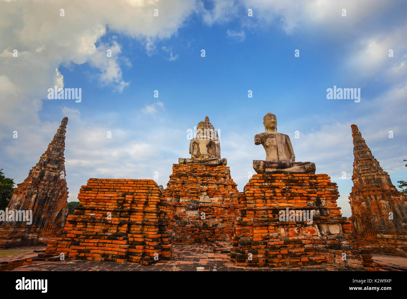 Wat Chaiwatthanaram temple in Ayuthaya Historical Park, a UNESCO world heritage site   AYUTHAYA, THAILAND - NOVEMBER 4 2016: Wat Chaiwatthanaram templ Stock Photo
