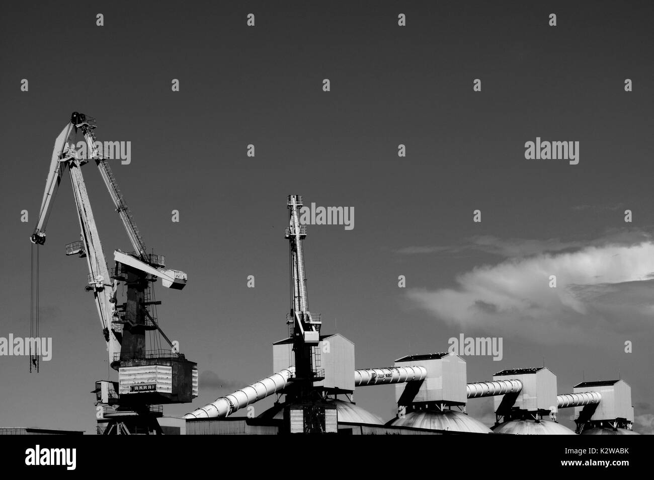 Industrial crane cranes Black and White Stock Photos & Images - Alamy