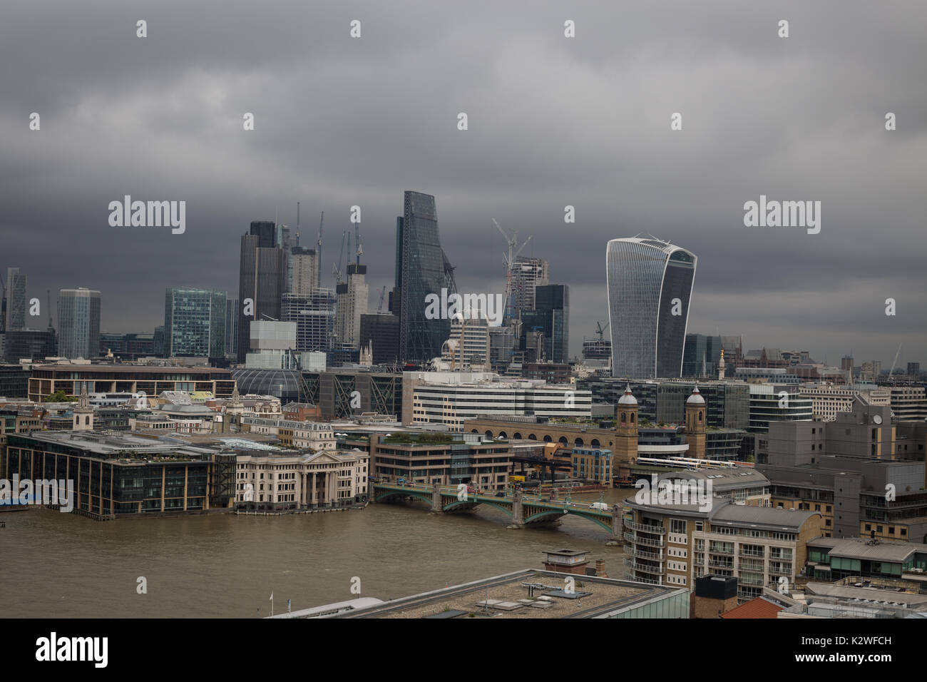 City of London, seen from the Tate Modern, in London, England. Stock Photo