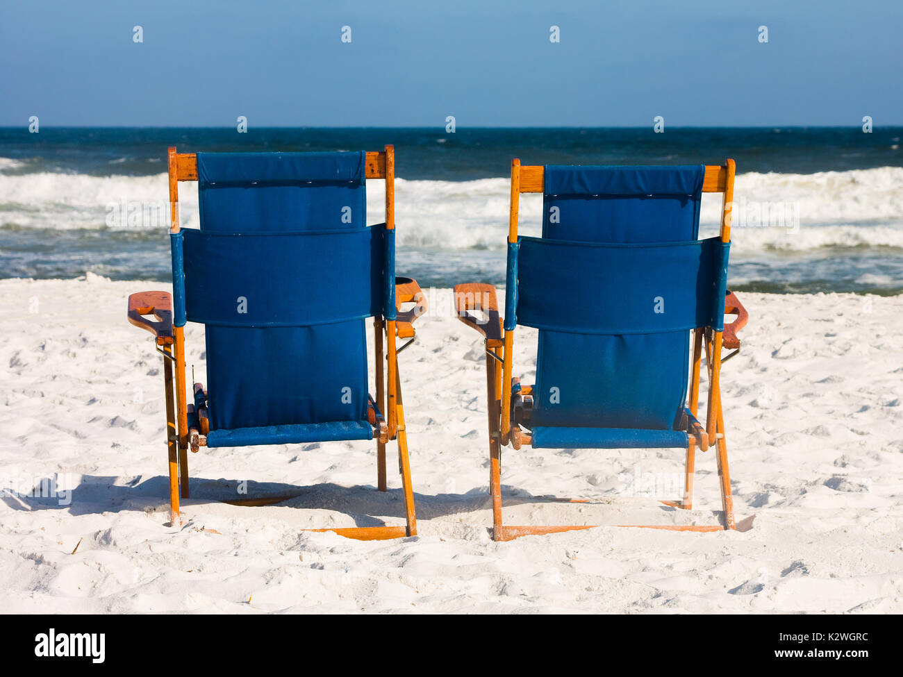 Chairs on the beach Stock Photo Alamy