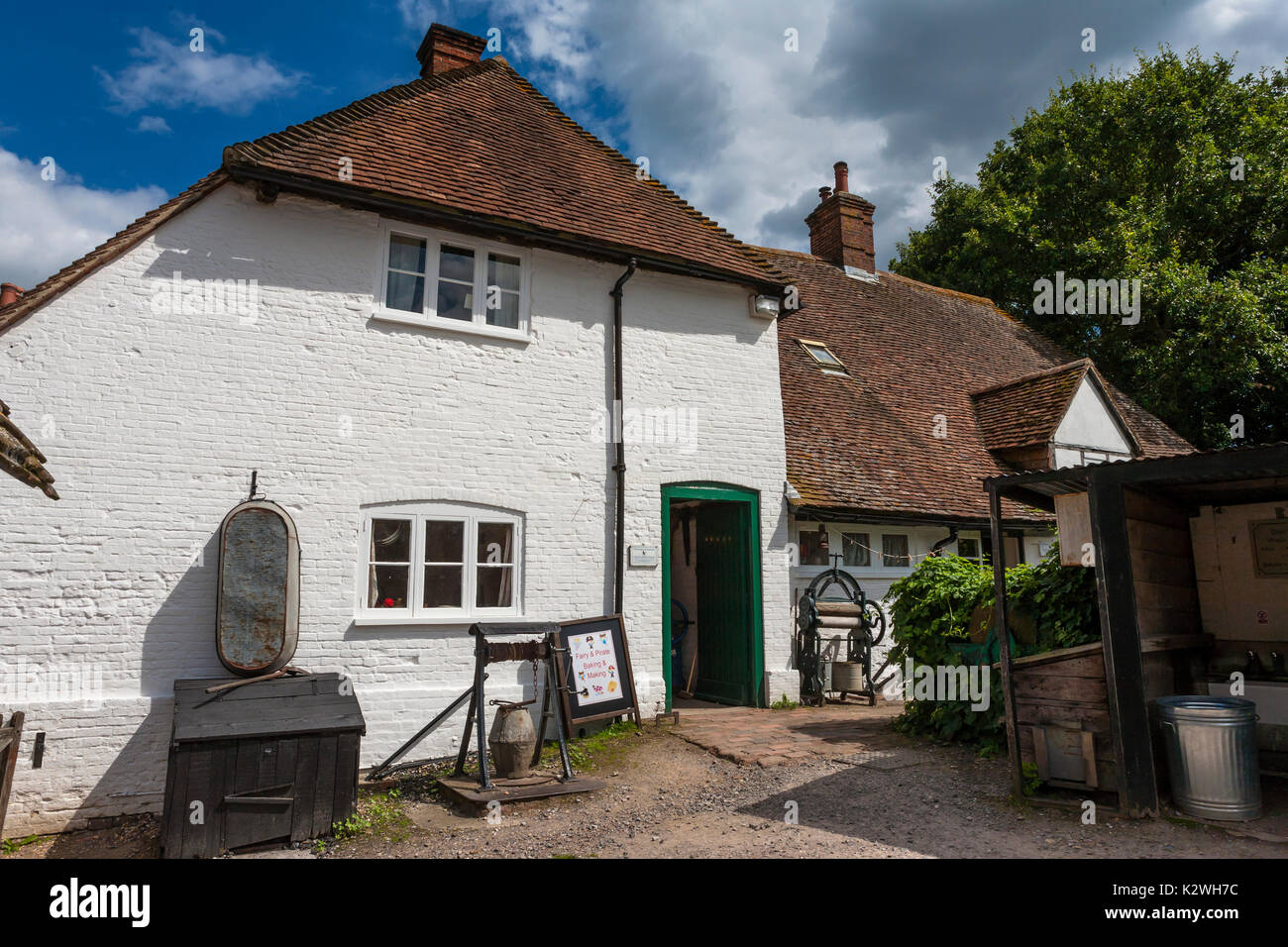 Manor Farm, Bursledon, Hampshire, England, which featured in the recent BBC2 series 'Wartime Farm' Stock Photo