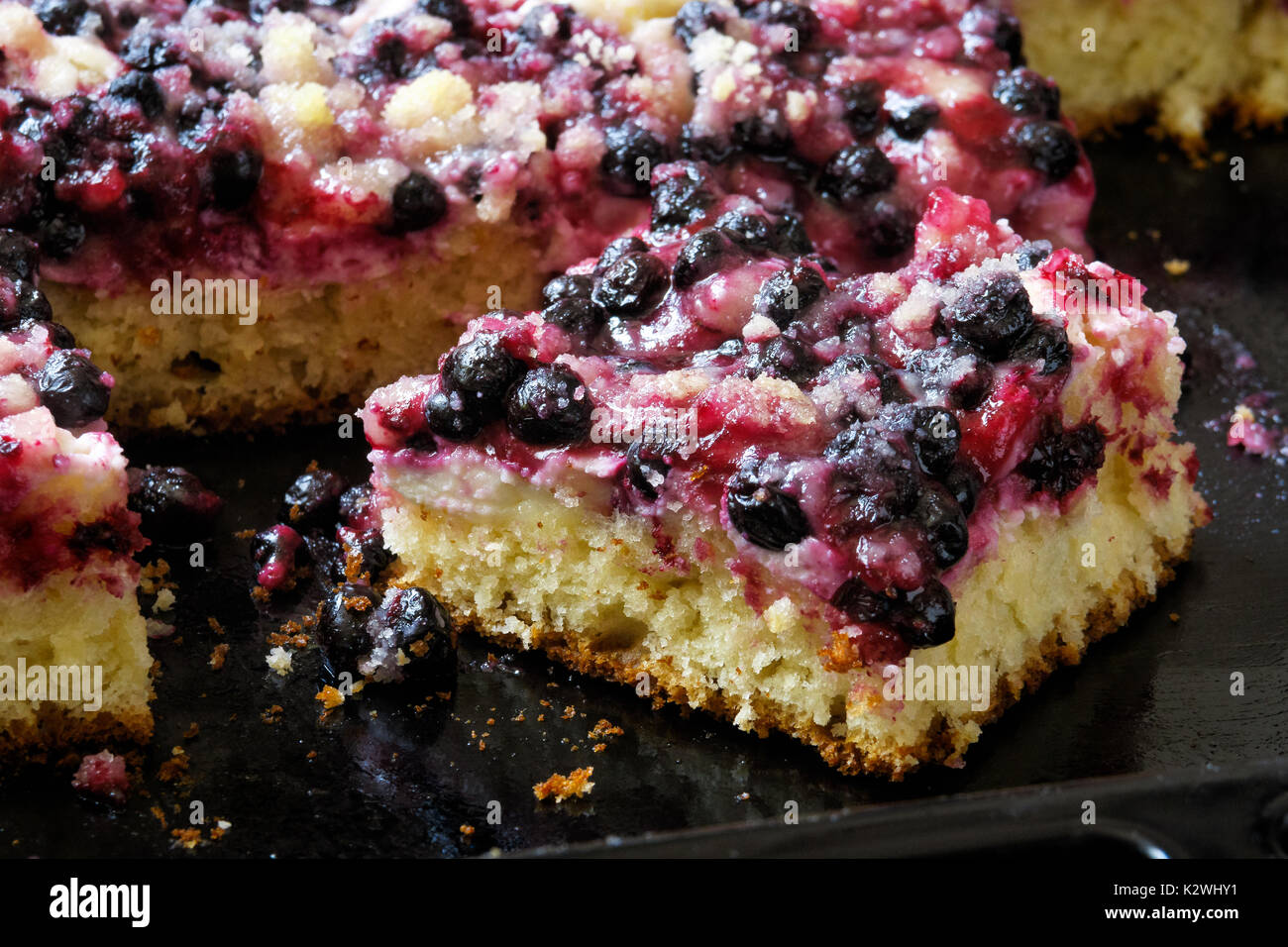 Homemade fruit and curd cheese kolach on baking tray. Stock Photo