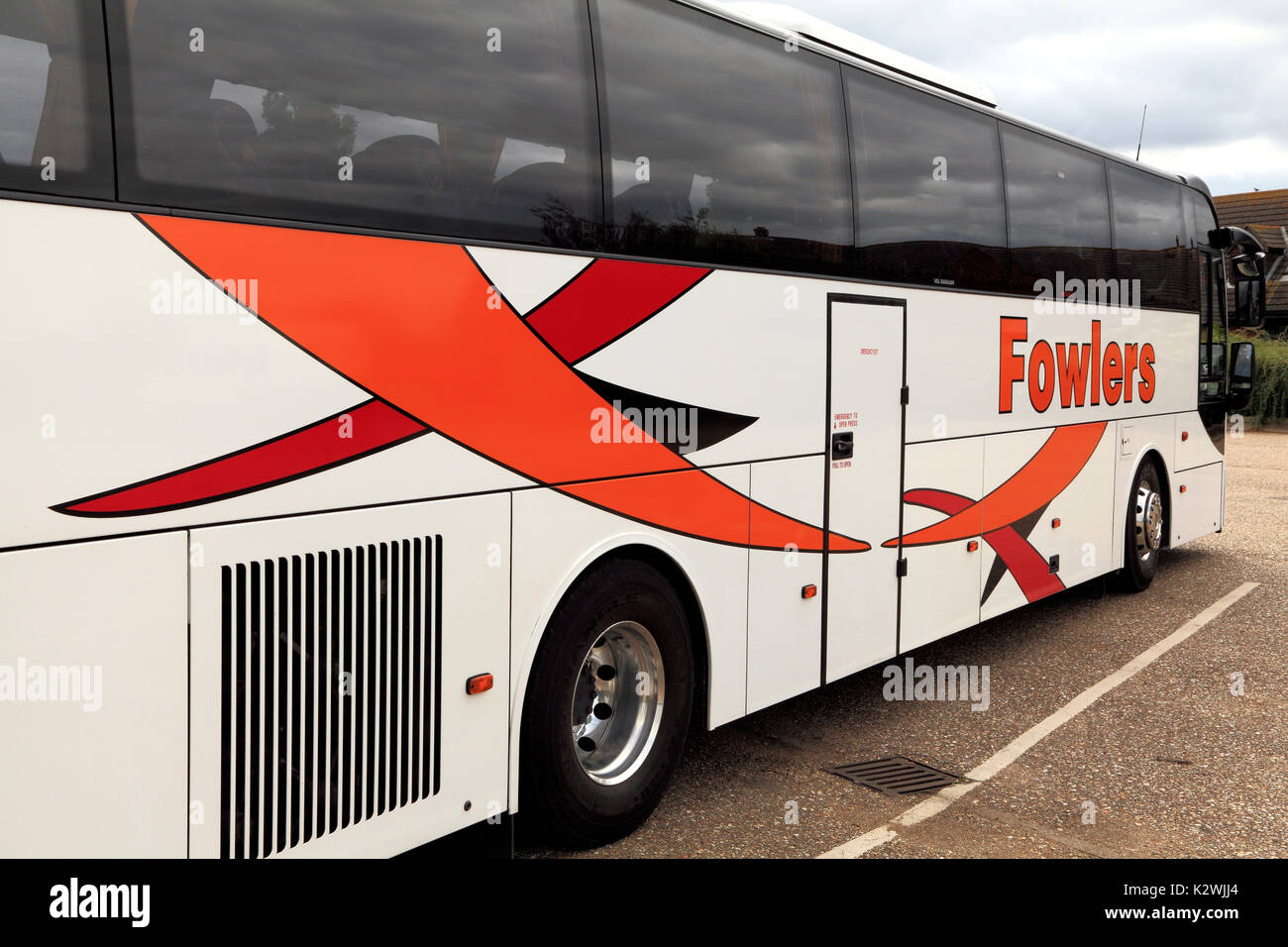 Fowlers Travel, Coach, coaches, day trips, trip, excursion, excursions, travel company, transport, companies, England, UK Stock Photo