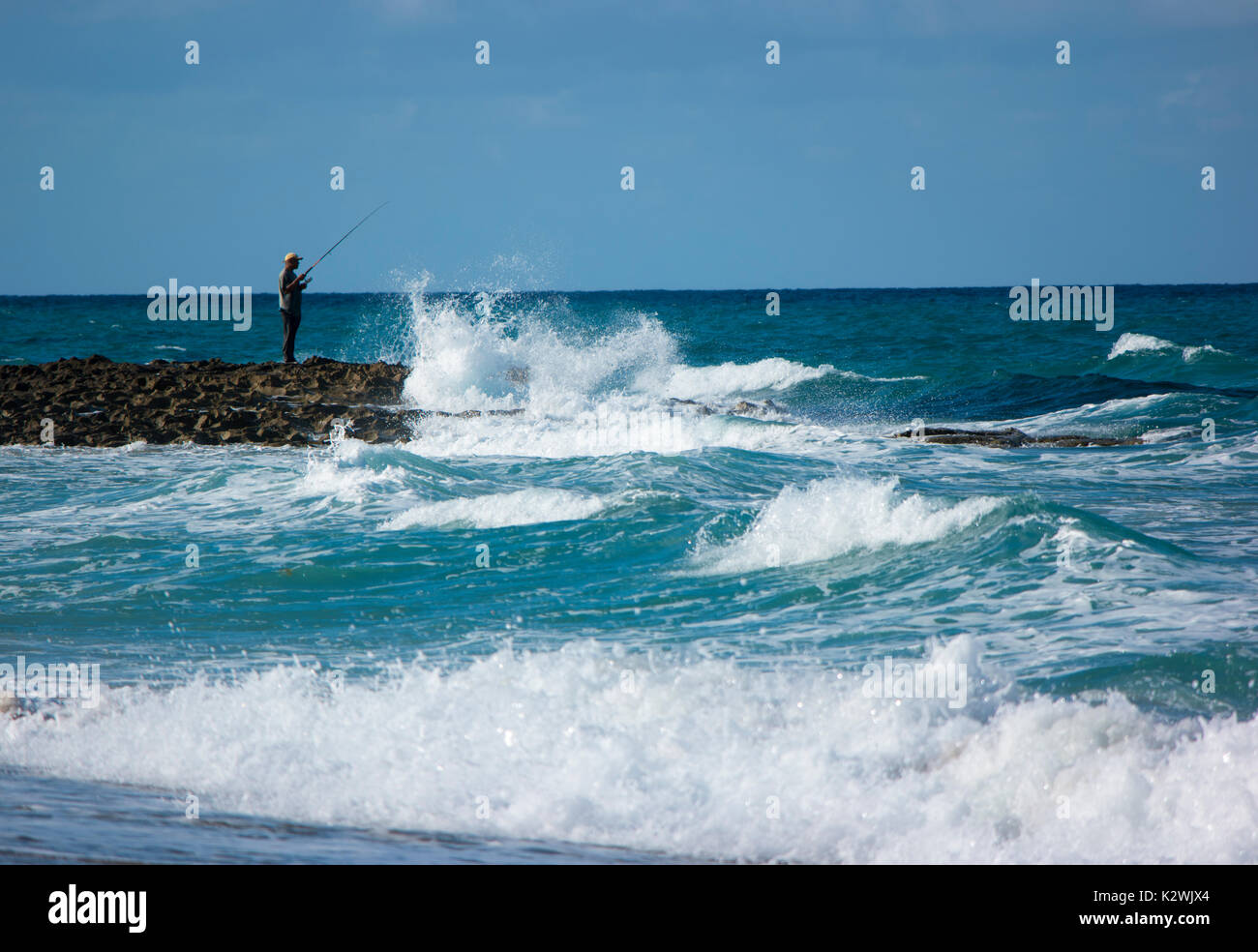 Fishing in West Palm Beach Stock Photo Alamy