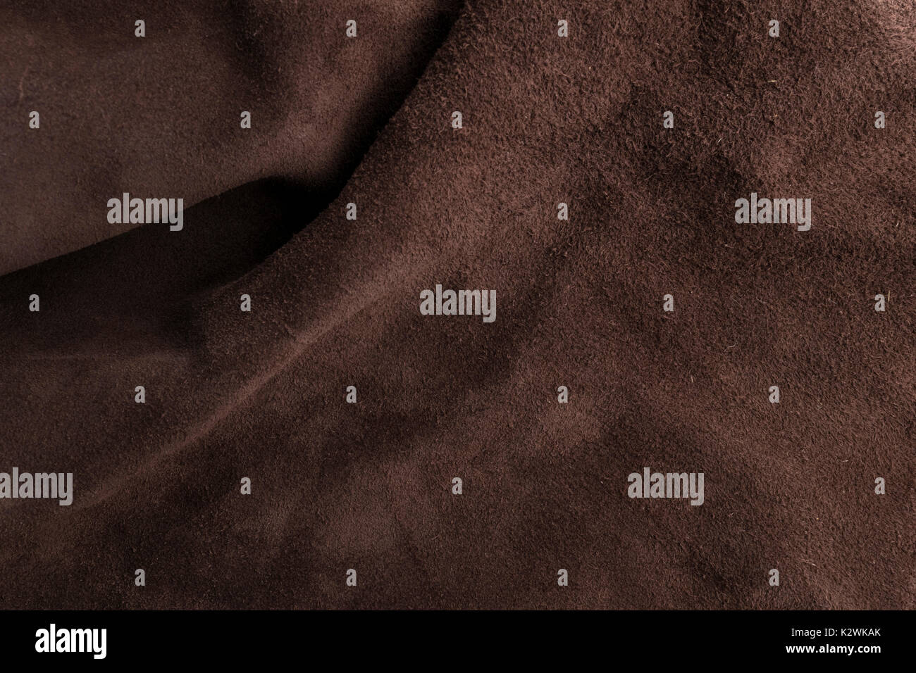 Dark brown chamois texture for interior designers. Stock Photo