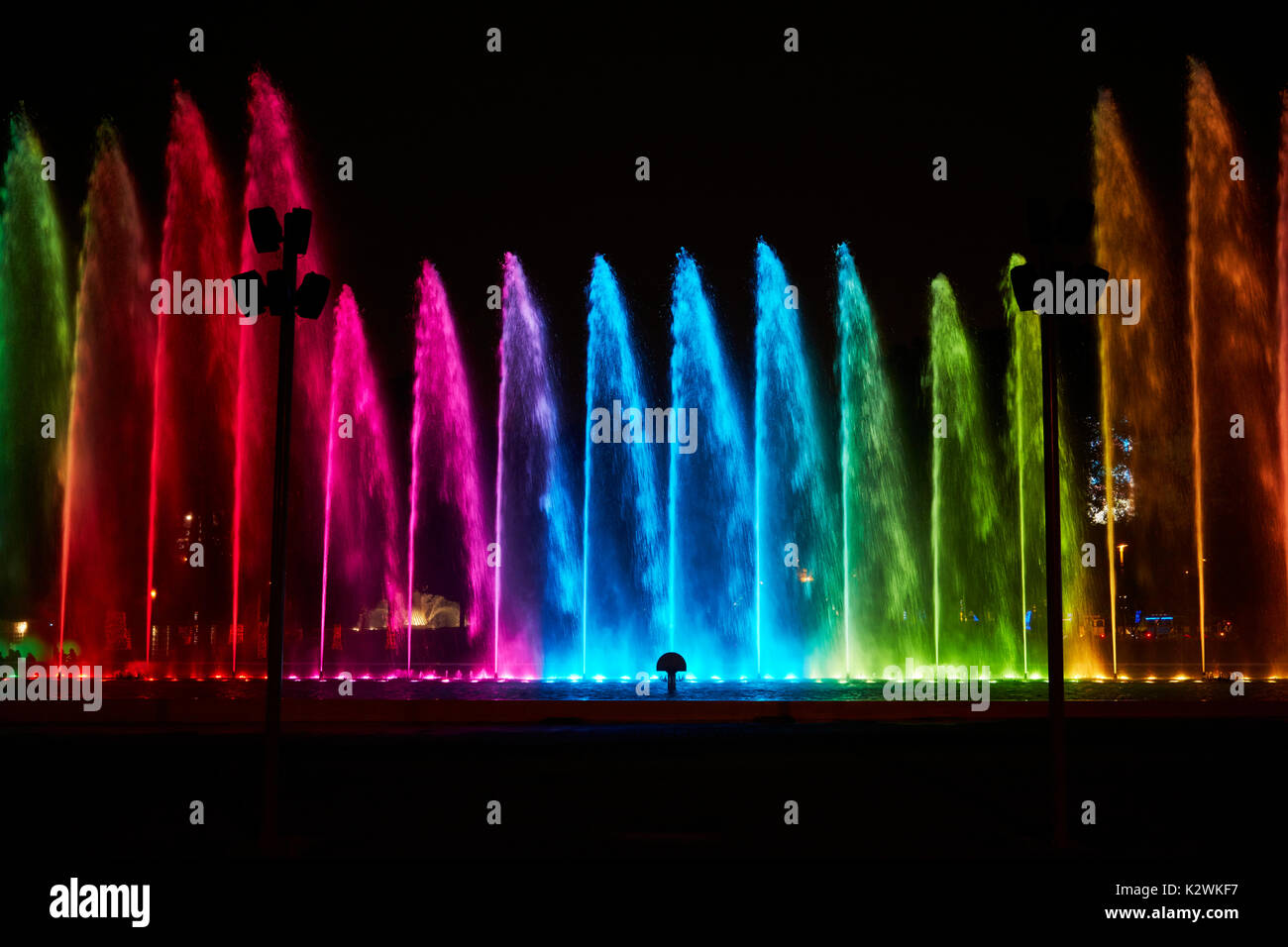 Light show on Fantasy Fountain at the Magic Water Circuit (world's