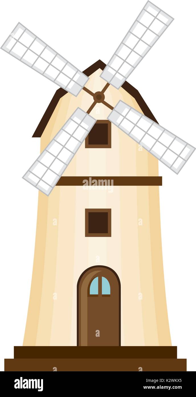 windmill building isolated icon Stock Vector Image & Art - Alamy