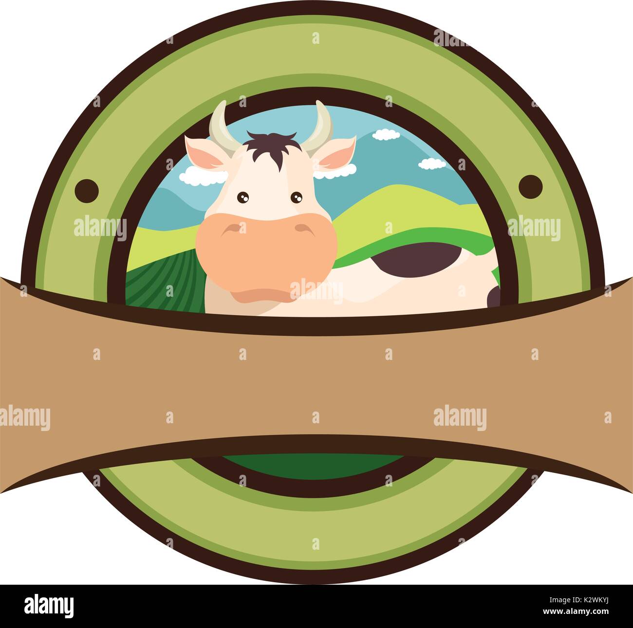 farm cow seal stamp Stock Vector Image & Art - Alamy
