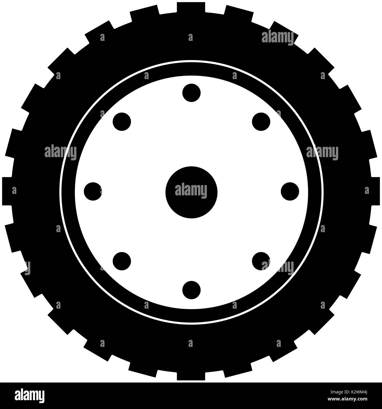 tractor tire isolated icon Stock Vector Image & Art - Alamy