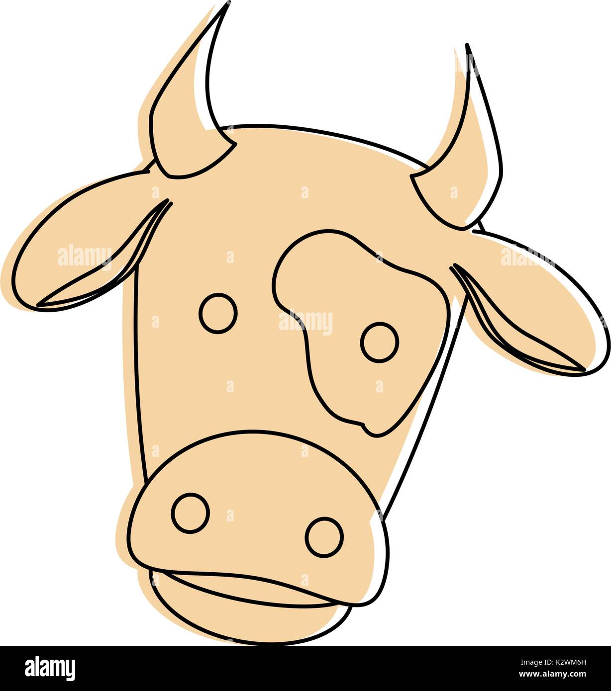 farm cow isolated icon Stock Vector Image & Art - Alamy