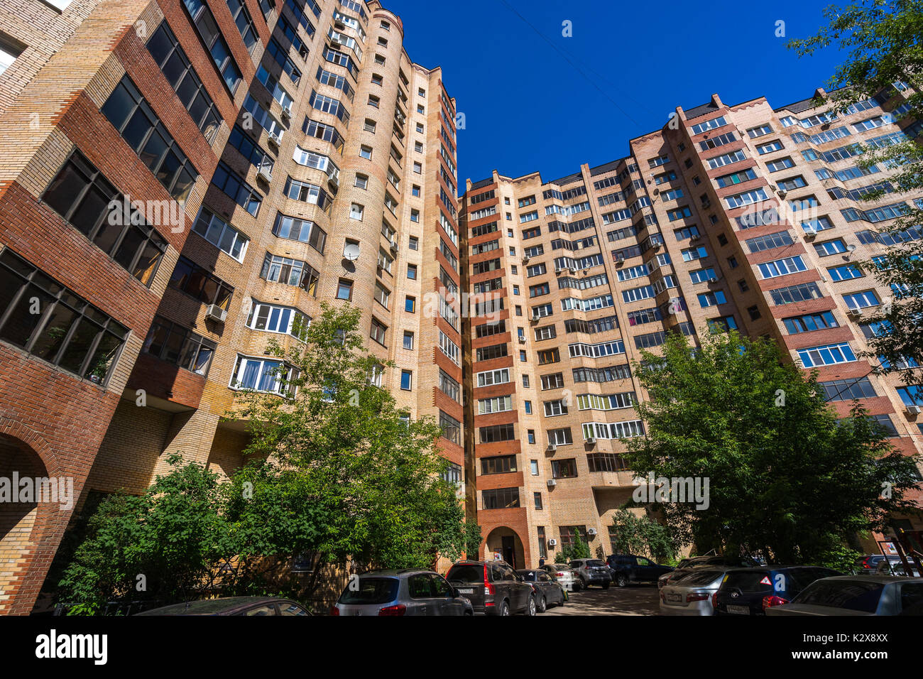 Russian suburbia Stock Photo