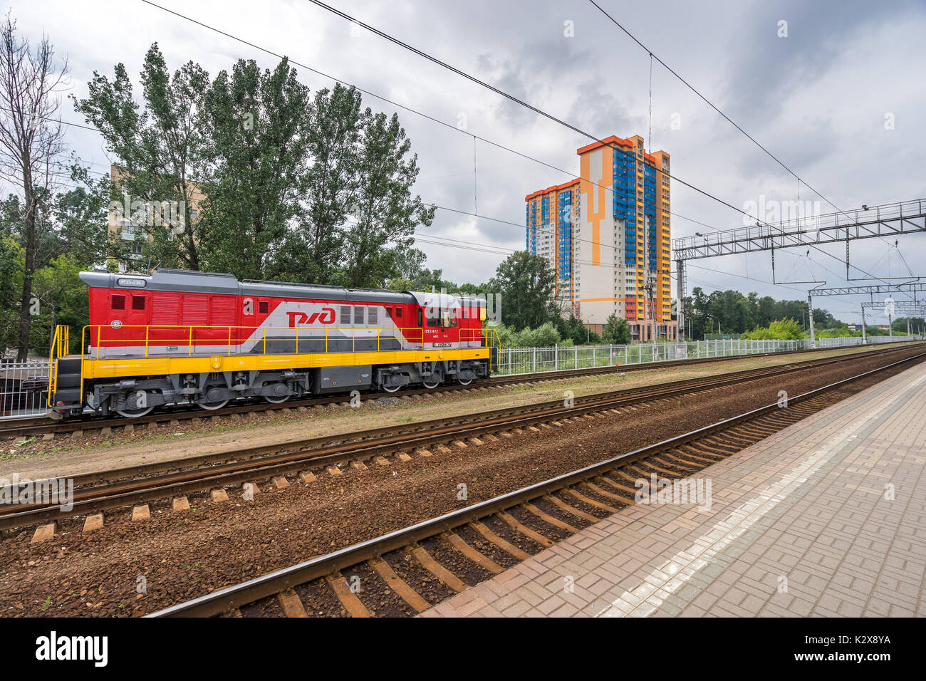 Russian suburbia Stock Photo
