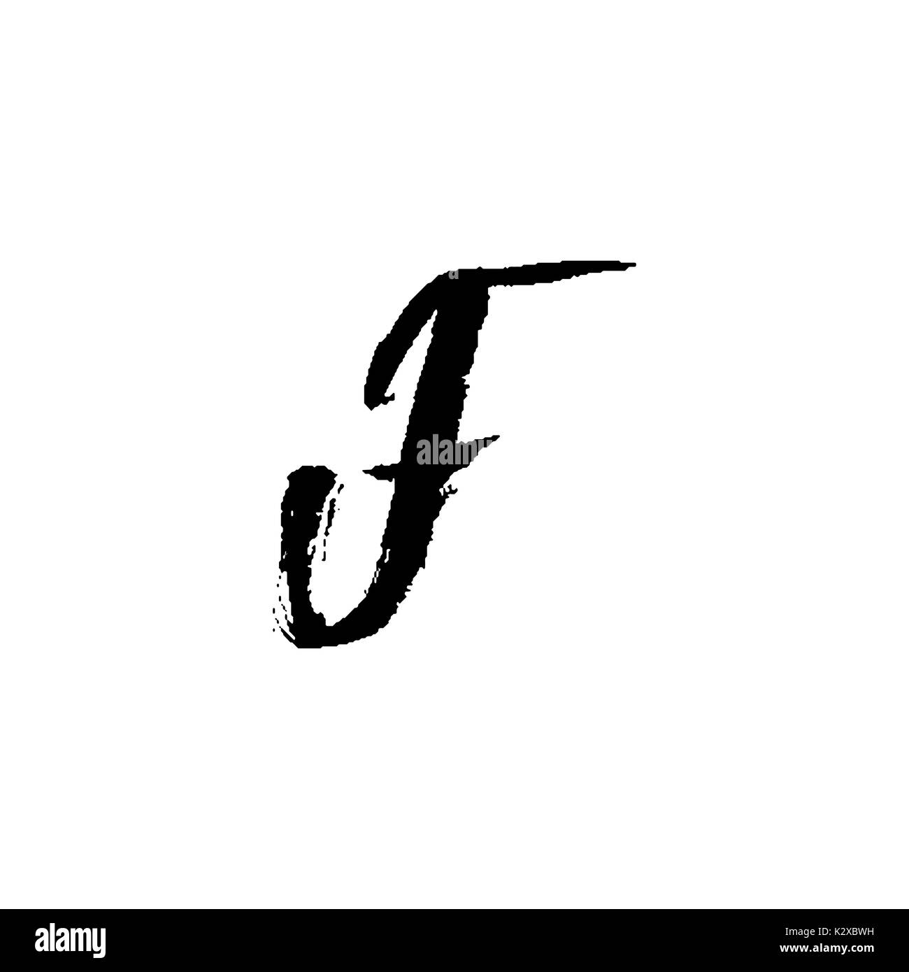 Letter F Handwritten By Dry Brush Rough Strokes Font Vector Illustration Grunge Style Elegant Alphabet Stock Vector Image Art Alamy