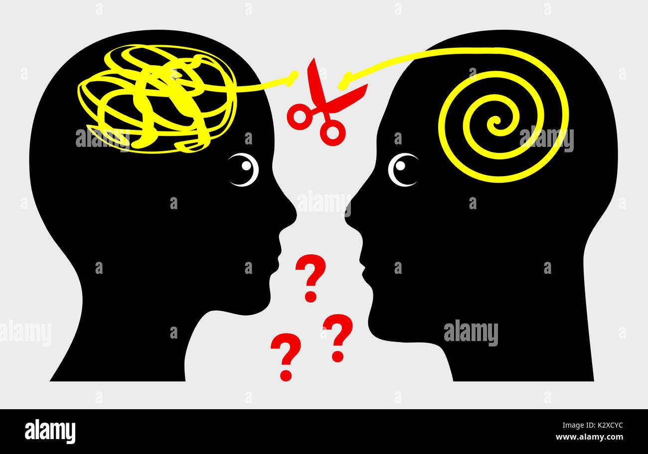 Communication breakdown between husband and wife, between the sender